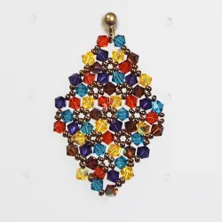 Pierces - Bronze brass - Earrings Rhombus Xochitl - Pierces - Bronze brass - Laiton bronze